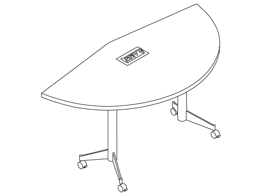 A line drawing - MP Flex Table–Video Conference End