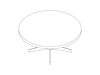 A line drawing - MP Coffee Table–Round