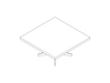 A line drawing - MP Coffee Table–Square