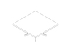 A line drawing - MP Coffee Table–Square