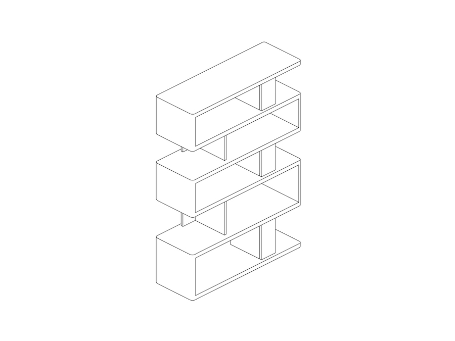 A line drawing - New Canaan Bookshelf–Tall