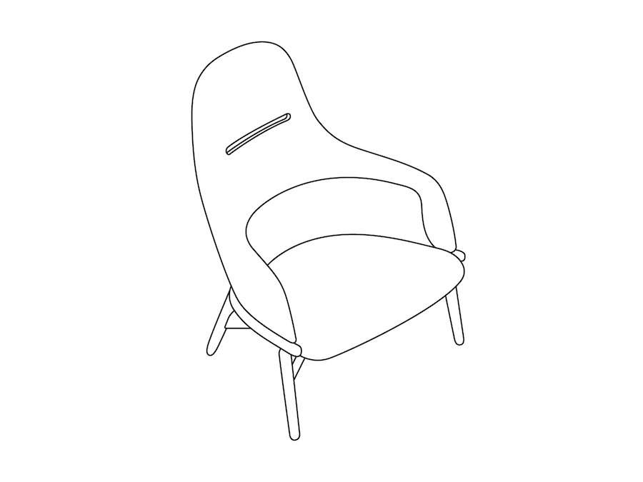 A line drawing - Reframe Lounge Chair – High Back
