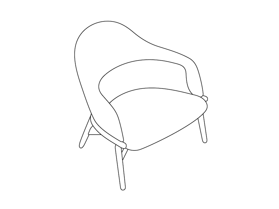 A line drawing - Reframe Lounge Chair – Mid Back