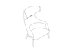 A line drawing - Reframe Lounge Chair – Wing Back