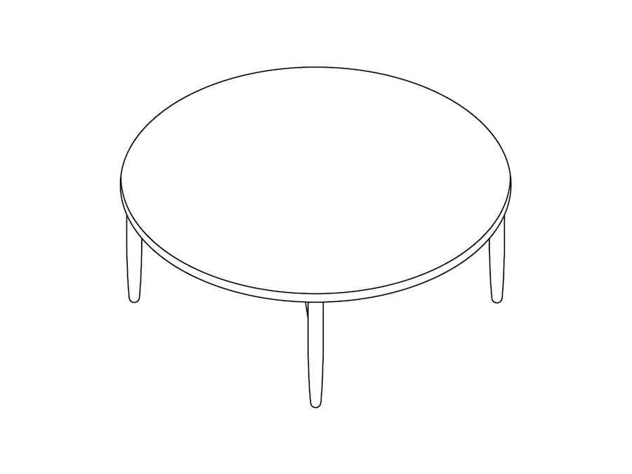 A line drawing - Reframe Table–Round