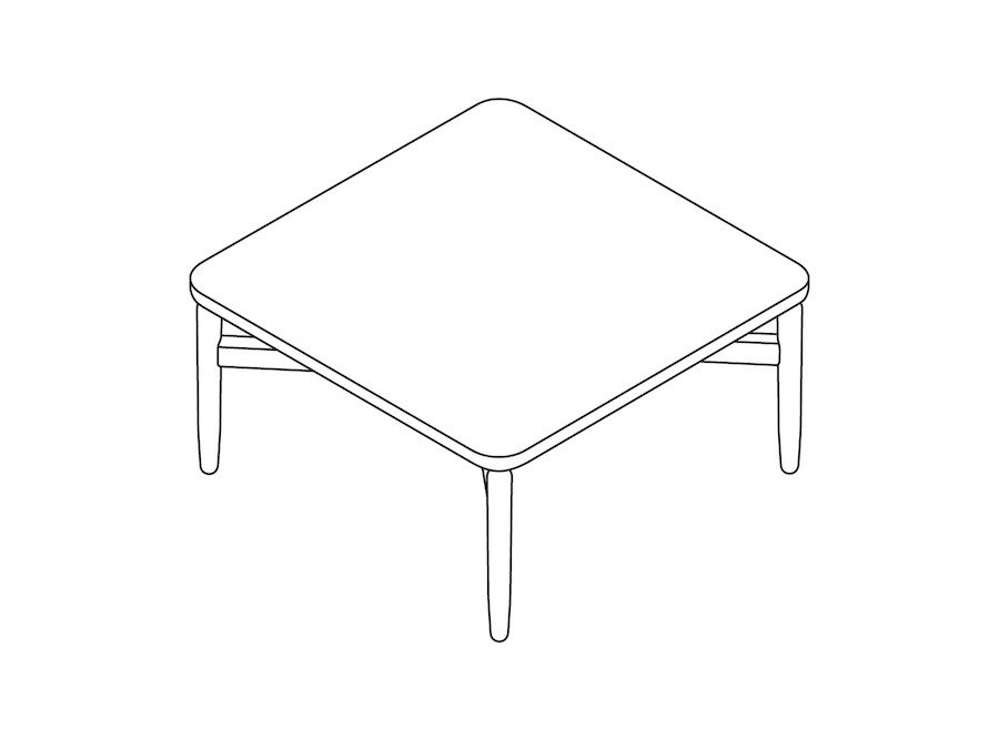 A line drawing - Reframe Table–Square