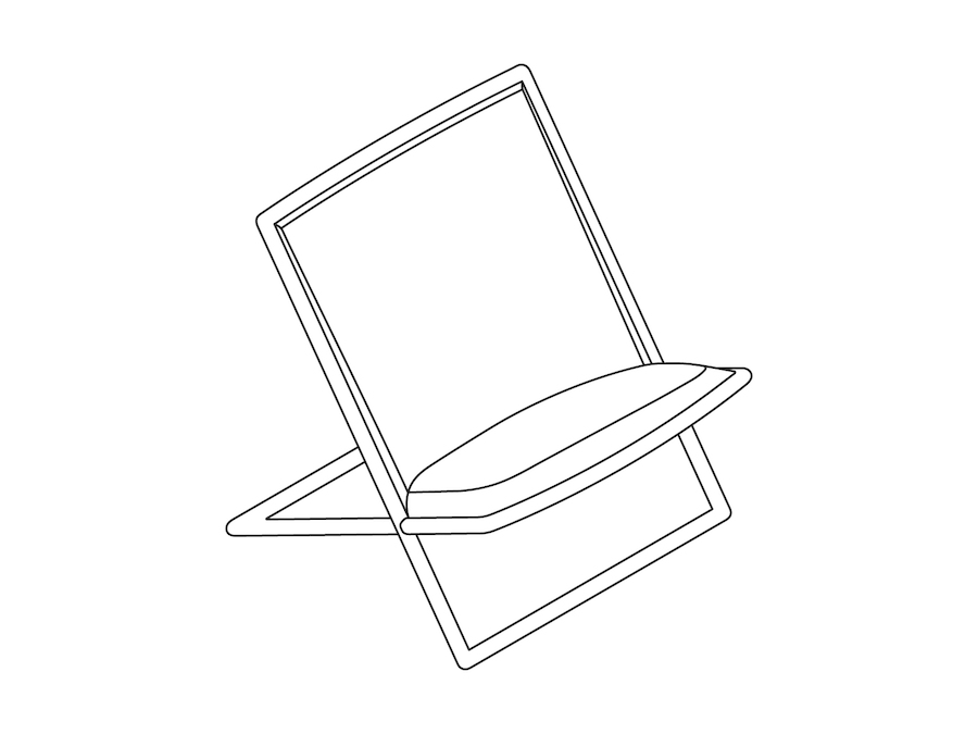 A line drawing - Scissor Chair