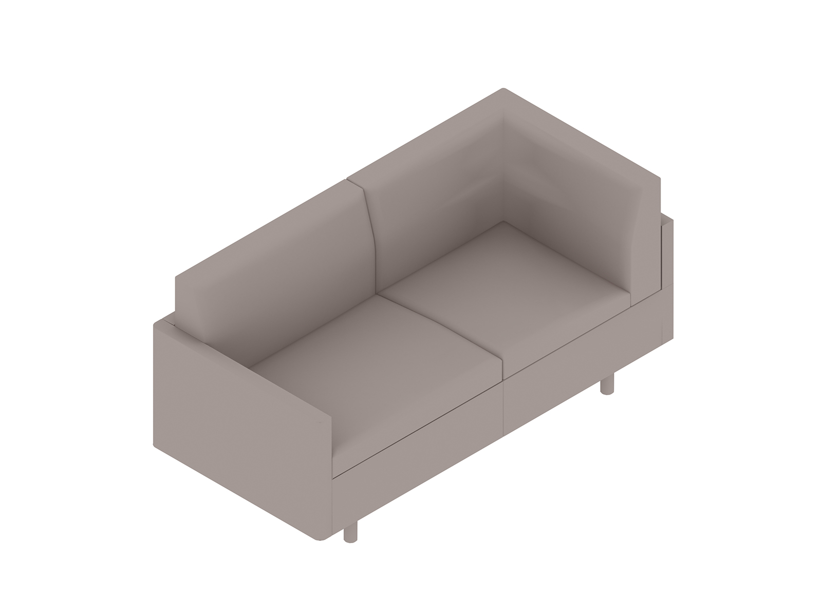 A generic rendering - Tuxedo Classic Settee–Left Corner–Right Arm