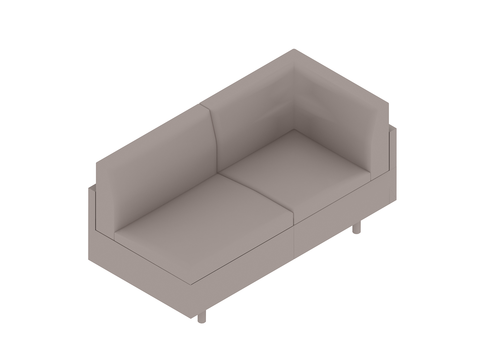 A generic rendering - Tuxedo Classic Settee–Left Corner–Right Armless