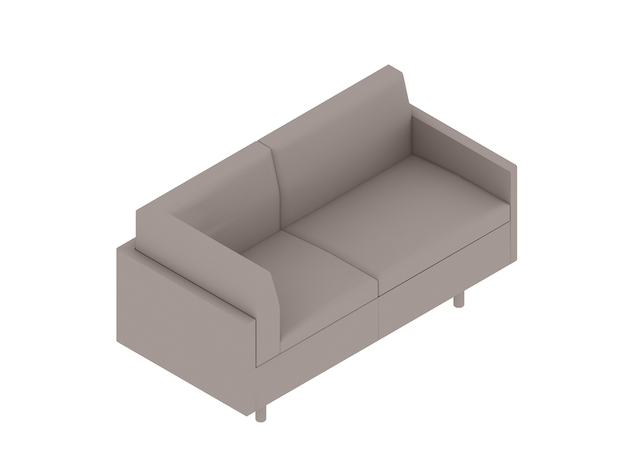 A generic rendering - Tuxedo Classic Settee–Right Corner–Left Arm