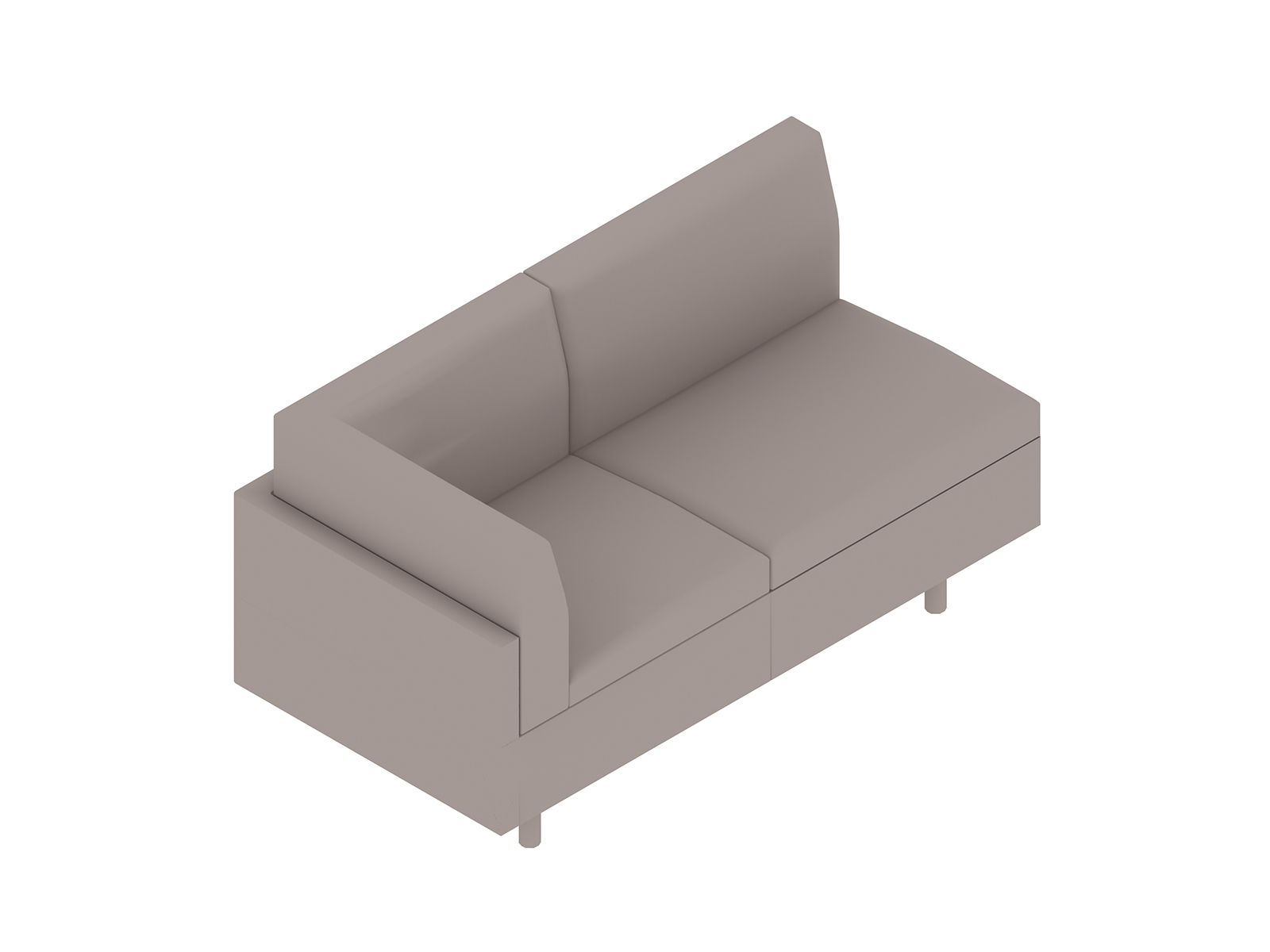 A generic rendering - Tuxedo Classic Settee–Right Corner–Left Armless