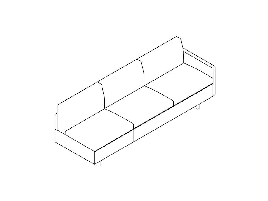 A line drawing - Tuxedo Classic Sofa–Left Arm