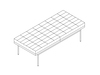 A line drawing - Tuxedo Component Bench