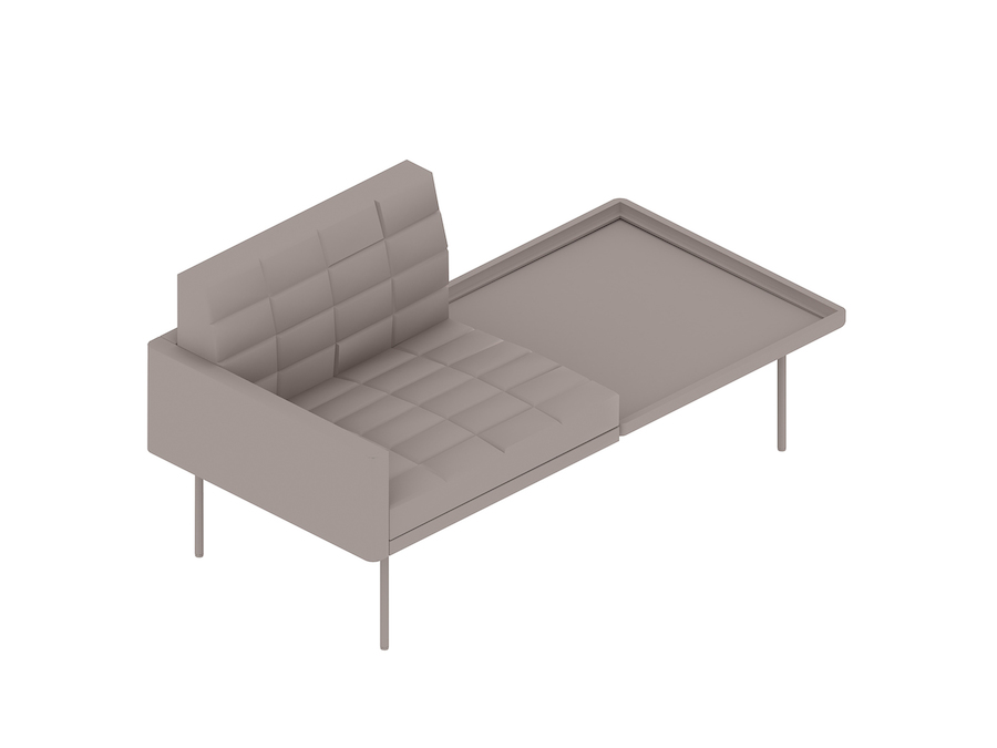 A generic rendering - Tuxedo Component Club Chair–Left Table–Right Arm