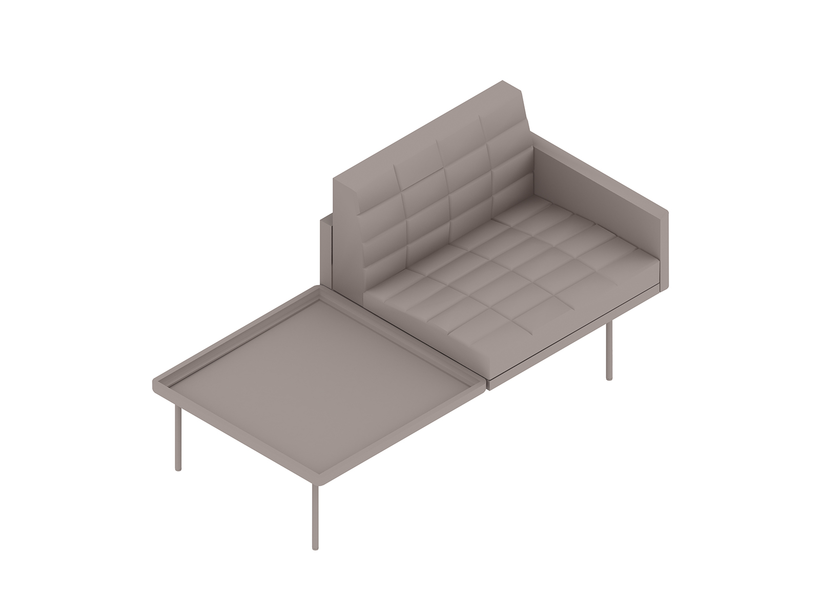 A generic rendering - Tuxedo Component Club Chair–Right Table–Left Arm