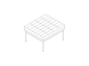 A line drawing - Tuxedo Component Ottoman