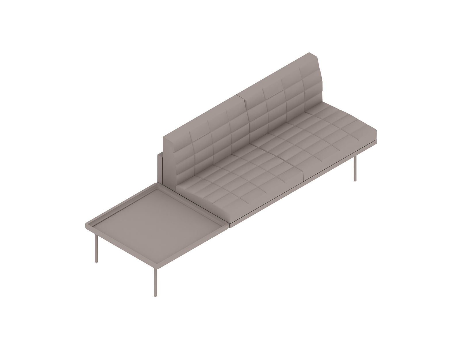 A generic rendering - Tuxedo Component Settee–Right Table–Left Armless