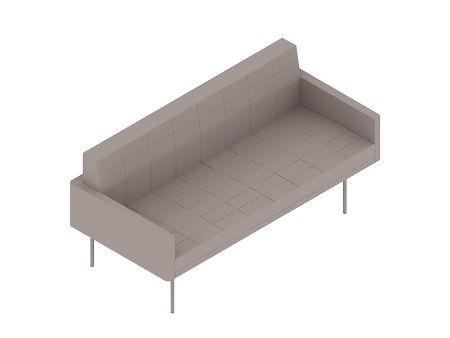 A generic rendering - Tuxedo Component Settee–With Arms
