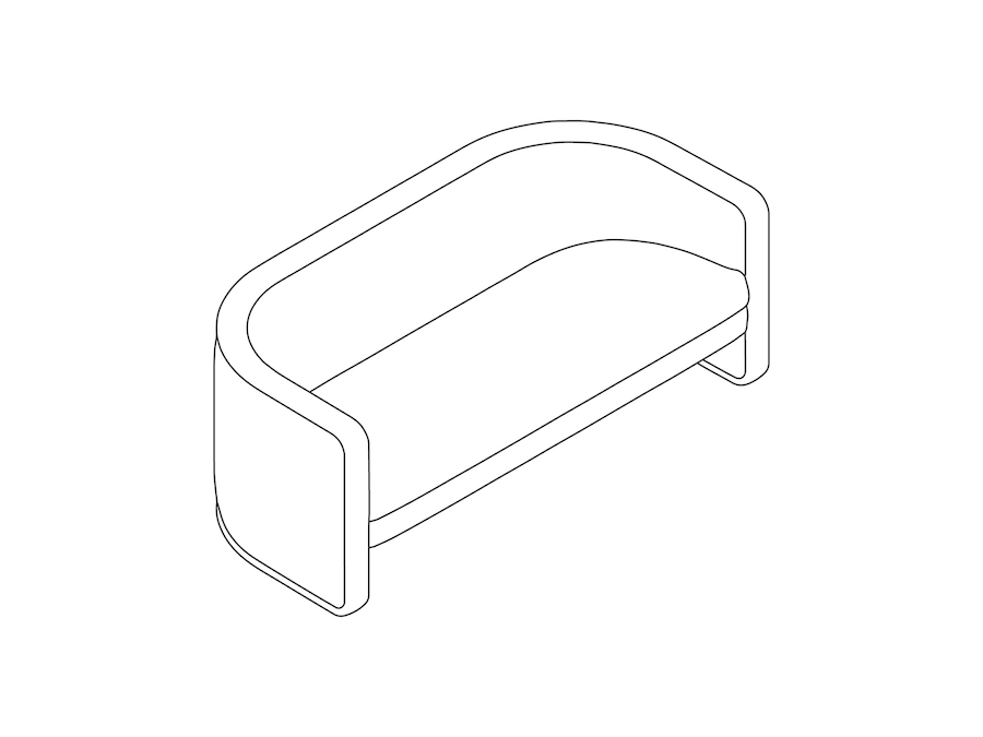 A line drawing - U-Settee