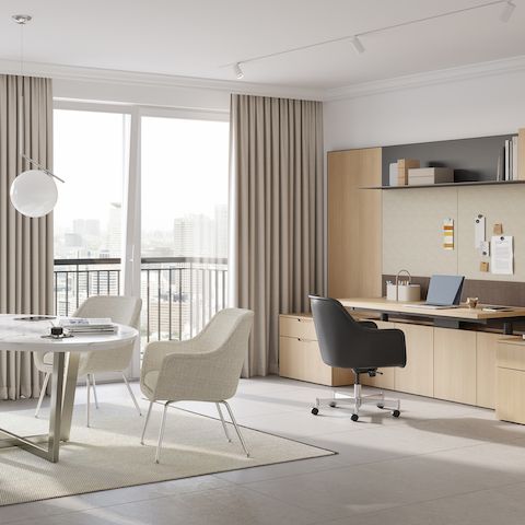 Bumper Side Chairs and Bumper Chair in Geiger One Private Office.