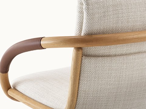 Full Loop Chair in Oak, rear close up view.