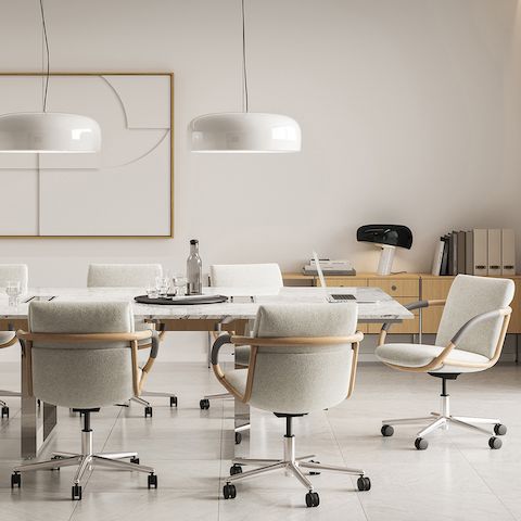 Full Loop Office Chairs around a DatesWeiser Conference Table in a conference room setting.