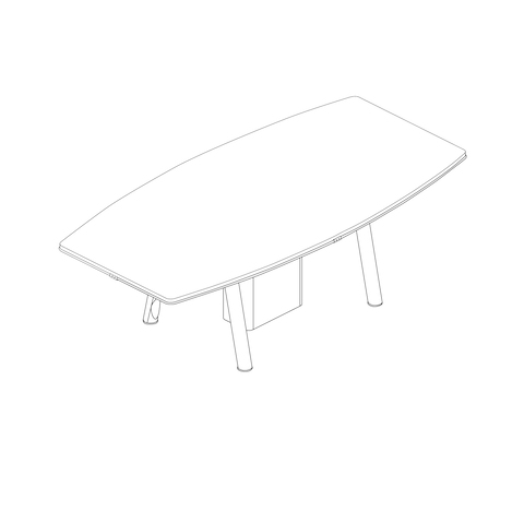 A line drawing - Ascent Conference Table by DatesWeiser–Boat