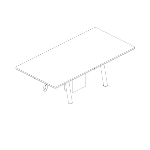 A line drawing - Ascent Conference Table by DatesWeiser–Rectangular