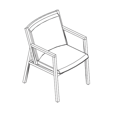 An Ascribe side chair, viewed from above at an angle.