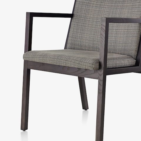 Partial angled view of an Ascribe side chair, showcasing the architectural lines.