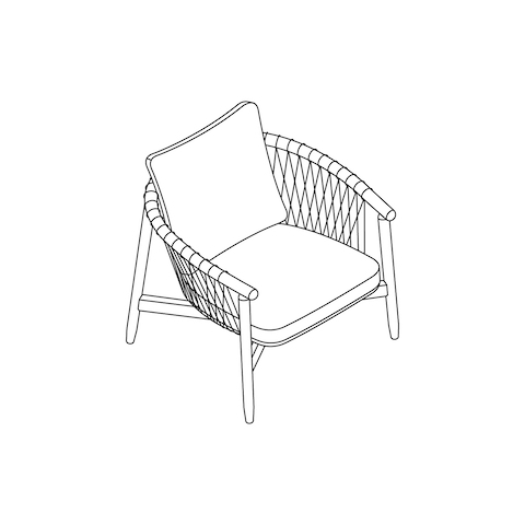 A line drawing - Crosshatch Outdoor Chair