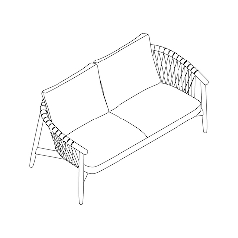 A line drawing - Crosshatch Outdoor Settee