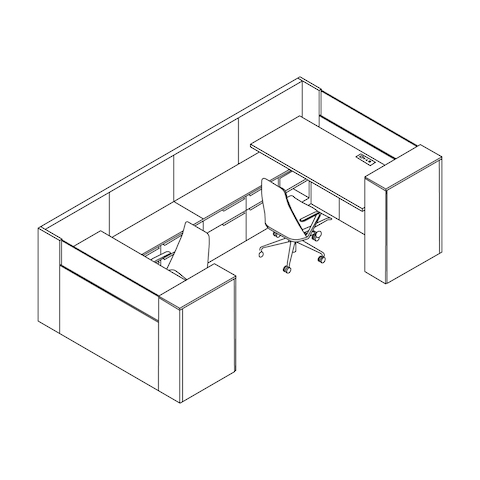 A line drawing - Administrative Station