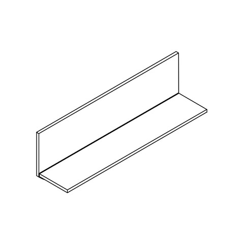 Line drawing of a Geiger Shelf System shelf, viewed from above at an angle.