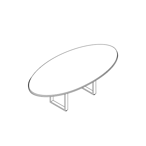 A line drawing - Highline Conference Table by DatesWeiser–Elliptical