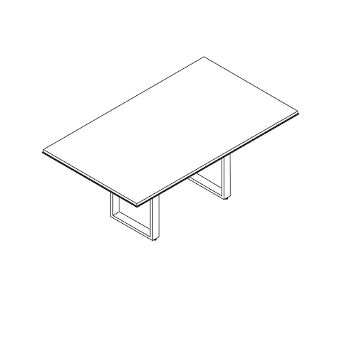 A line drawing - Highline Conference Table by DatesWeiser–Rectangular