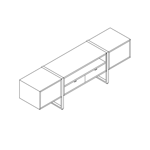 A line drawing - Highline Credenza by DatesWeiser–2 High