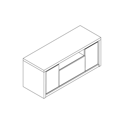A line drawing - Highline Fifty Credenza by DatesWeiser