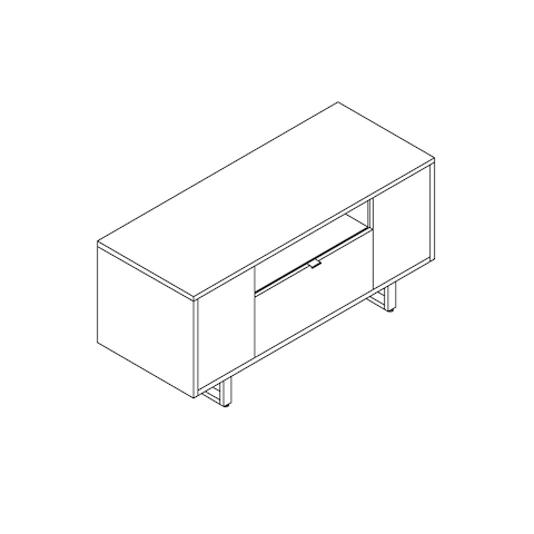 A line drawing - Highline Twenty-Five Credenza by DatesWeiser