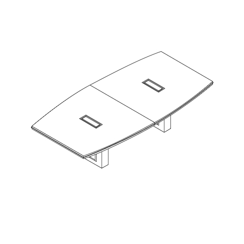 A line drawing - Highline Fifty Conference Table by DatesWeiser–Boat