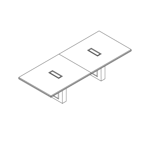 A line drawing - Highline Fifty Conference Table by DatesWeiser–Rectangular