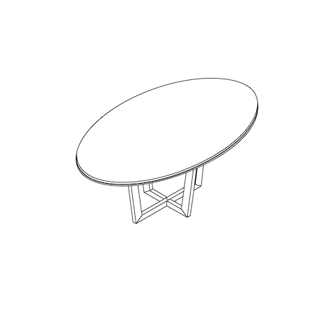 A line drawing - Highline Meeting Table by DatesWeiser–Elliptical