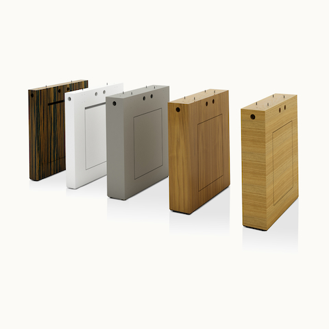 JD Conference Table by DatesWeiser, table base finish options, angled view.