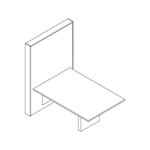 A line drawing - JD Media Table by DatesWeiser–Rectangular