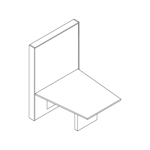 A line drawing - JD Media Table by DatesWeiser–Trapezoid