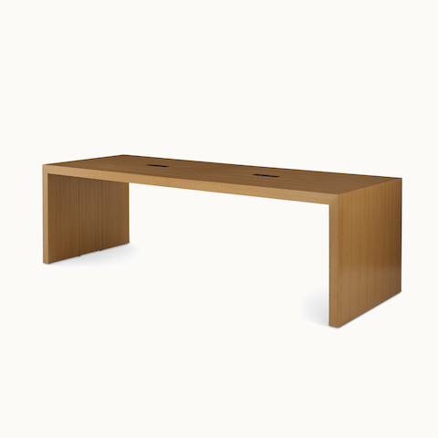 JD Waterfall Table by DatesWeiser in Oak Counter Height, full view.