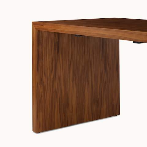 JD Waterfall Table by DatesWeiser in Oak Counter Height, power detail view.