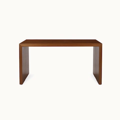 JD Waterfall Table by DatesWeiser in Walnut bar height, front view.