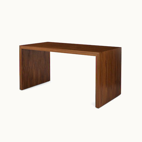 JD Waterfall Table by DatesWeiser in Walnut bar height, full view.