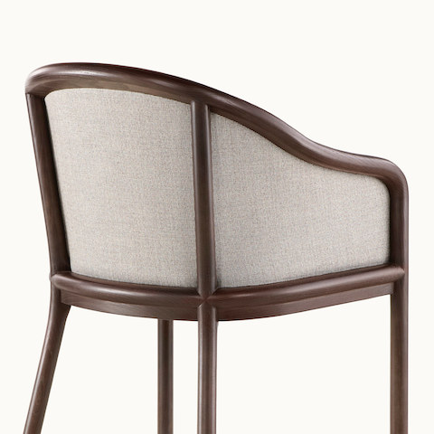 A Landmark side chair with standard-height arms, viewed from behind at an angle to show the solid hardwood frame.